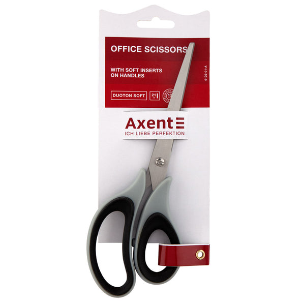 Scissors Axent  Duoton Soft 6102-01-A, 21 сm, gray-black