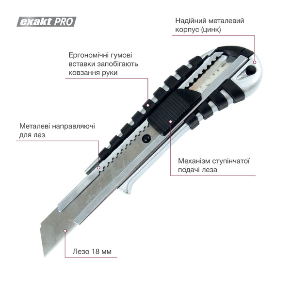 Cutter, metal, rubber inserts Axent 6901-A, 18mm