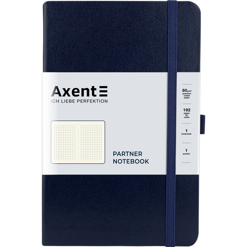 Notebook Axent Partner 8201-02-A, 125*195 mm, 96 pages, squared paper, blue