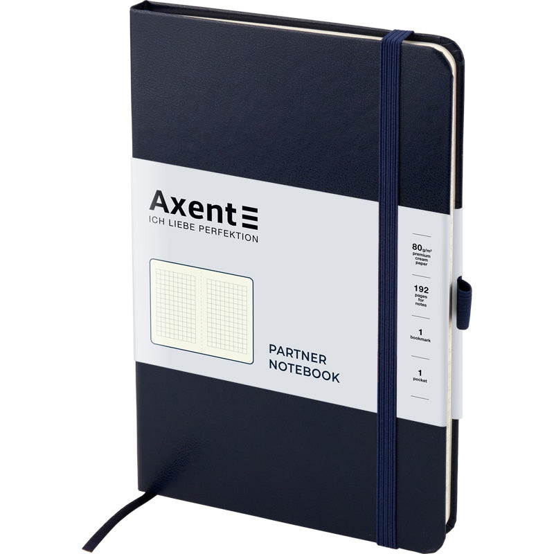 Notebook Axent Partner 8201-02-A, 125*195 mm, 96 pages, squared paper, blue