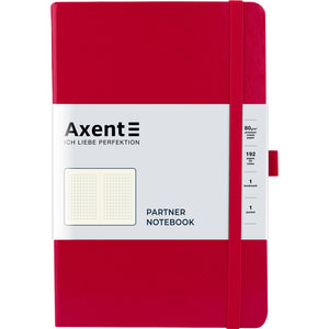 Notebook Axent Partner 8201-03-A, 125*195 mm, 96 pages, squared paper, red