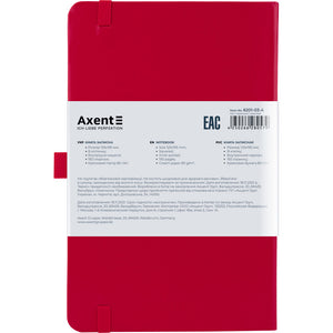 Notebook Axent Partner 8201-03-A, 125*195 mm, 96 pages, squared paper, red