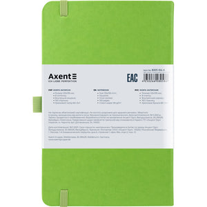 Notebook Axent Partner 8201-04-A, 125*195 mm, 96 pages, squared paper, light green