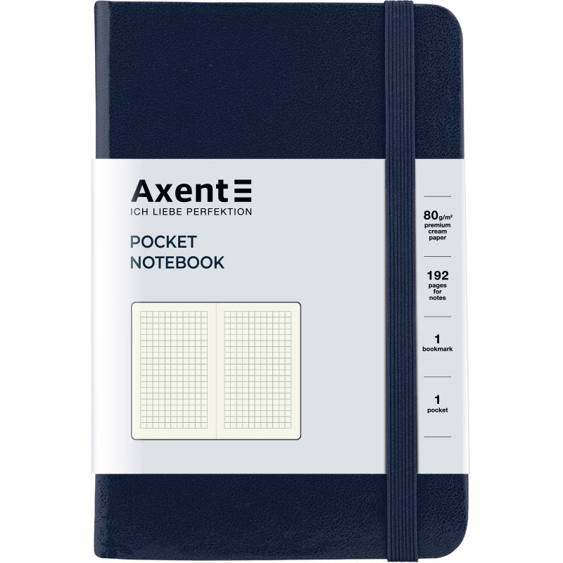 Notebook Axent Partner 8301-02-A, 95*140 mm, 96 pages, squared paper, blue