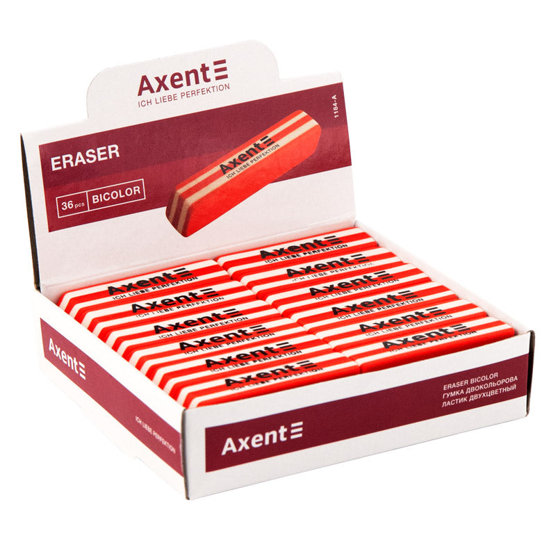 Eraser Axent 1184-A, double-colored