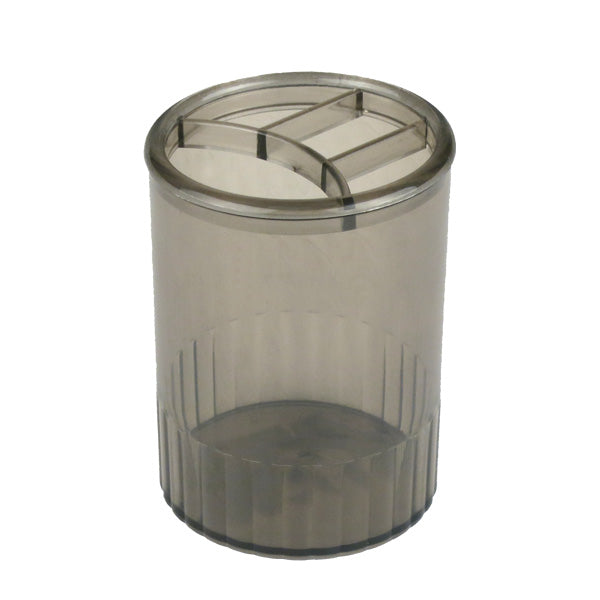 Pen holder Delta D4009-28, 4 compartments, charcoal-grey