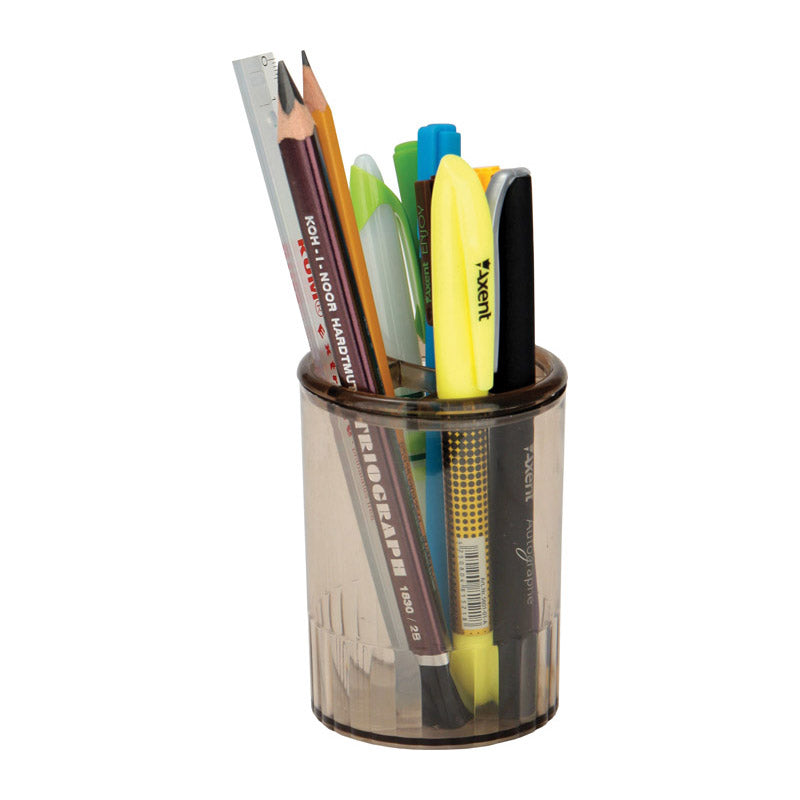 Pen holder Delta D4009-28, 4 compartments, charcoal-grey