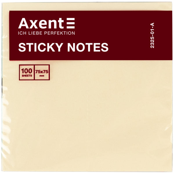 Sticky notes Axent 2325-01-A, 75x75 mm, 100 sheets, pastel