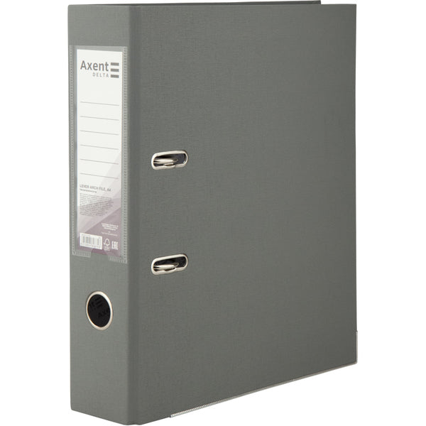 Lever-arch file Axent Delta D1714-03P, 7,5 cm, one-sided, non-assembled, gray