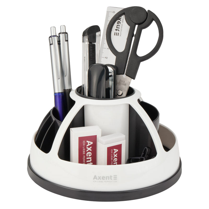 Desktop stationery organizer Axent Duoton 2104-01-A, in a blister pack, white