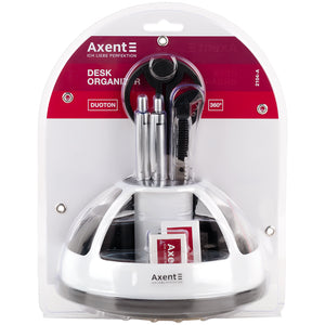 Desktop stationery organizer Axent Duoton 2104-01-A, in a blister pack, white
