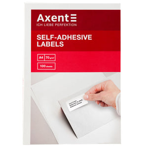 Labels with adhesive layer Axent 2461-A, 105x148,5 mm, 4pcs/sheet