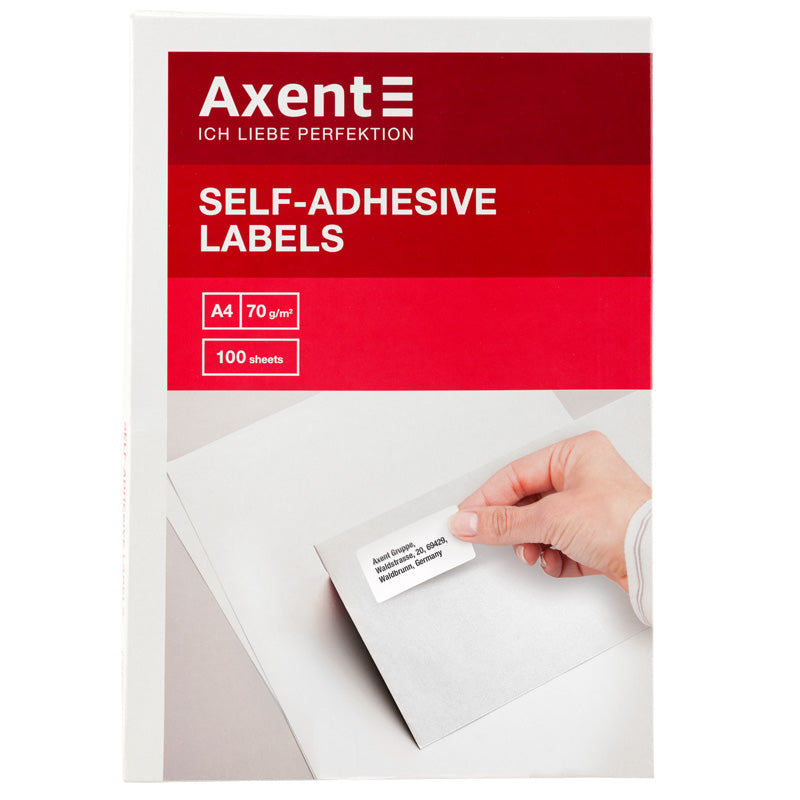 Labels with adhesive layer Axent 2467-A, 70x25,4 mm, 33pcs/sheet