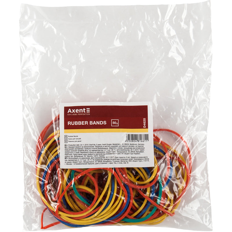 Money rubber bands Axent Delta D4620, colored, 50g