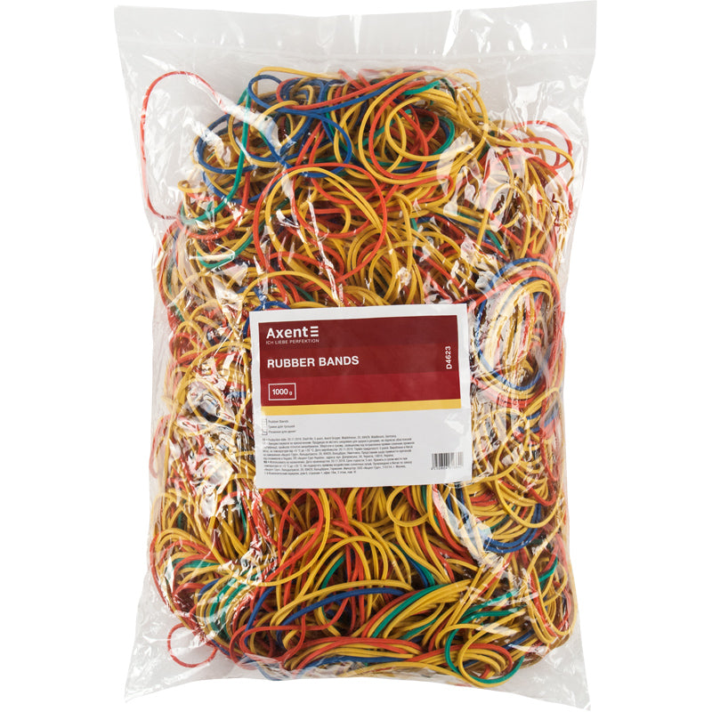 Money rubber bands Axent Delta D4623, colored, 1000g