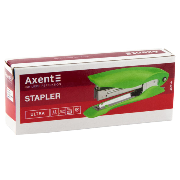 Zszywacz  Axent Ultra 4802-09-A, plastikowy, №10, 12 kartek, sałatowy