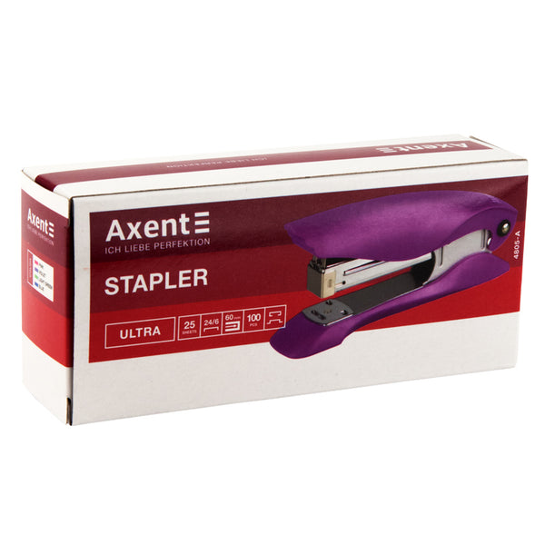 Zszywacz  Axent Ultra 4805-11-A, plastikowy, №24/6, 25 kartek, fioletowy
