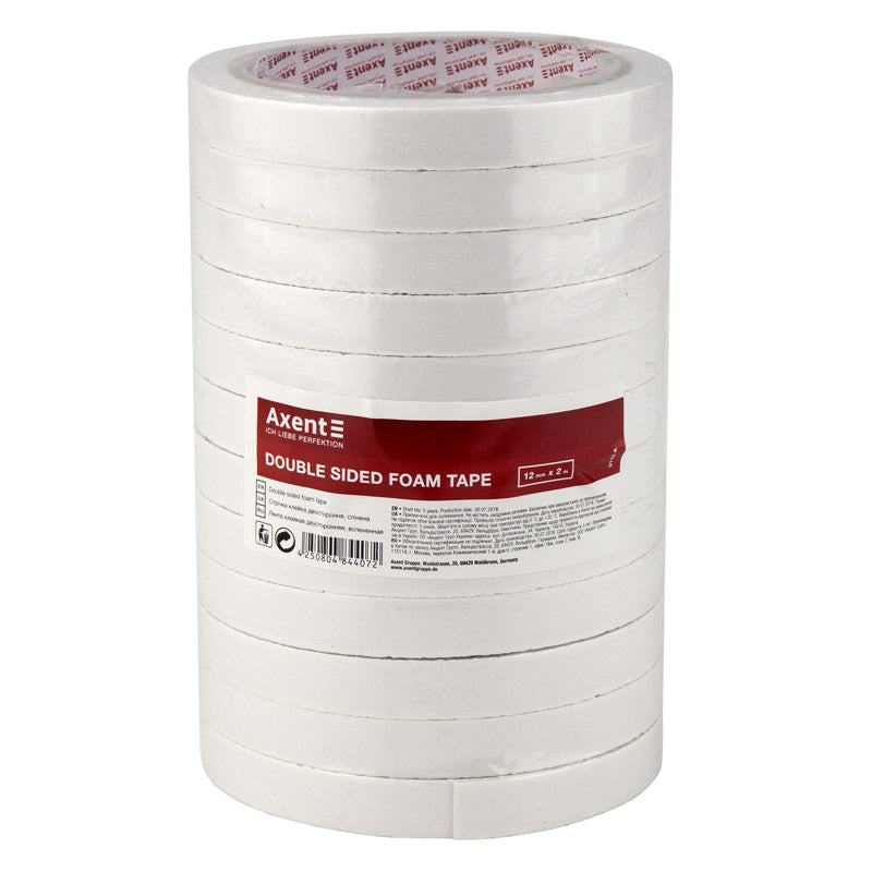 Scotch tape Axent 3110-A, double-sided, 12mm*2m, foamed