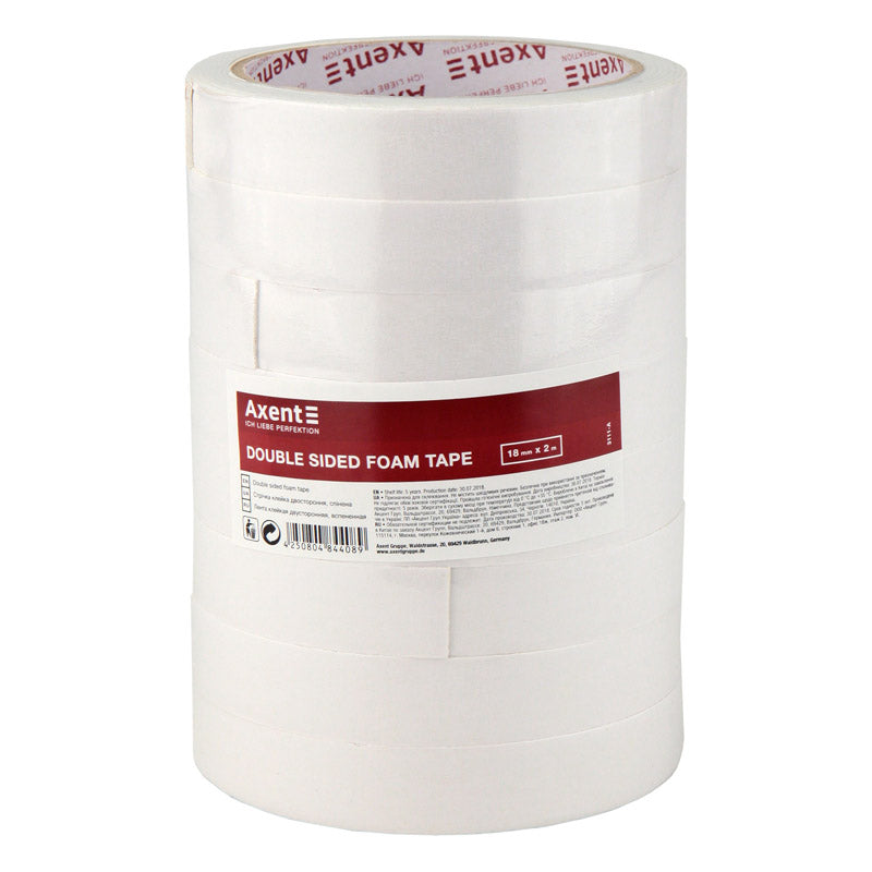 Scotch tape Axent 3111-A, double-sided, 18mm*2m, foamed