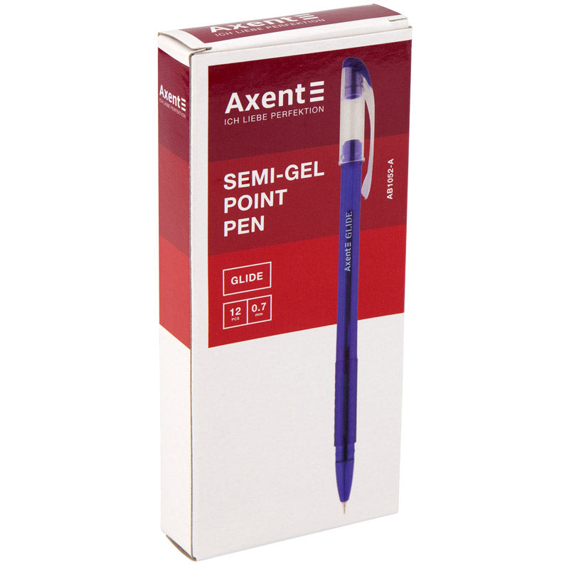 Semi-gel pen Axent Glide AB1052-A, 0.7 mm, blue