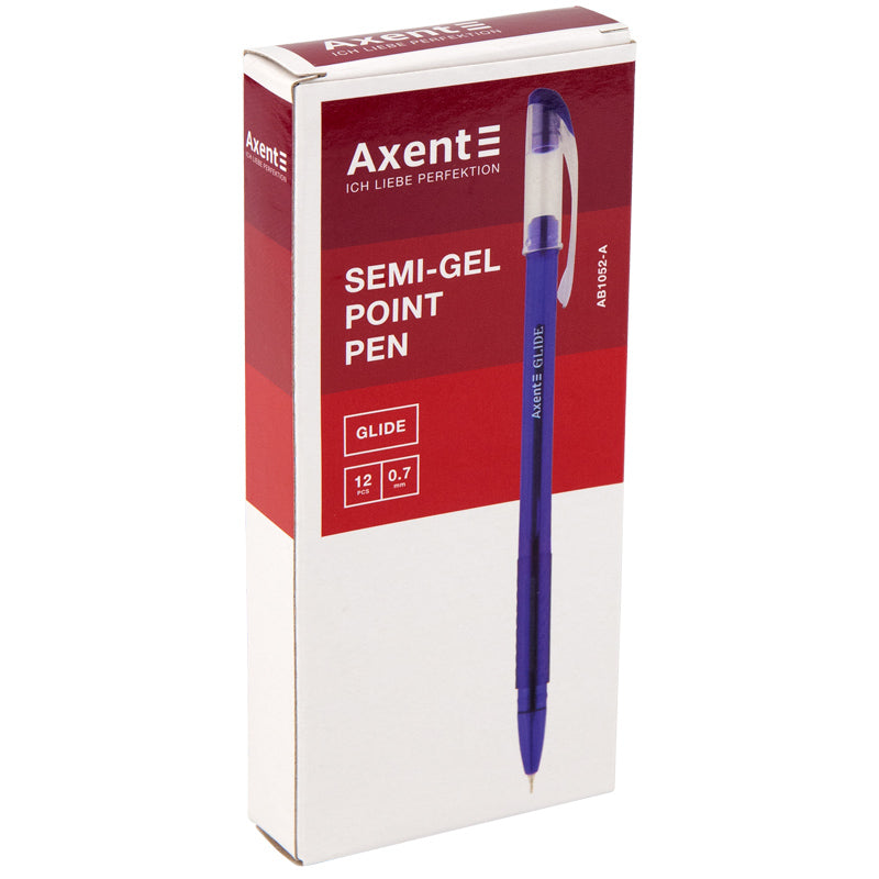Semi-gel pen Axent Glide AB1052-01-A, 0.7 mm, black