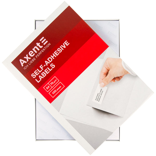 Labels with adhesive layer Axent 2474-A, 105x42,3 mm, 14pcs/sheet