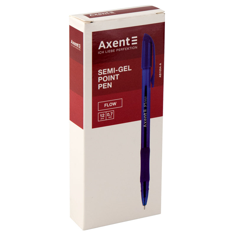 Semi-gel pen Axent Flow AB1054-A, 0.7 mm, blue