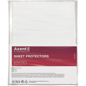 Sheet protector Axent 2007-00-A, А4+, glossy, 30 micron (100 pcs.)