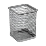Pojemnik na długopisy Axent 2111-03-A kwadratowy, 80х80х100mm, metalowy, srebrny