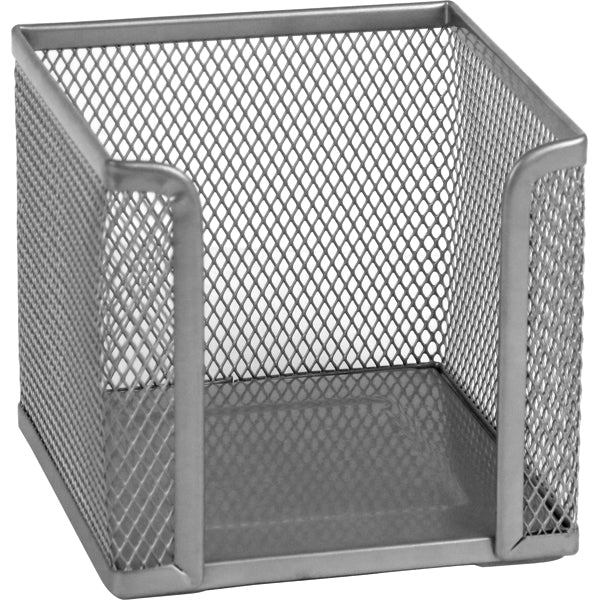Cube paper holder Axent 2112-03-A, 100х100x100 mm, metal, silver