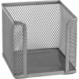 Pojemnik na kartki Axent 2112-03-A, 100х100x100mm, metalowy, srebrny