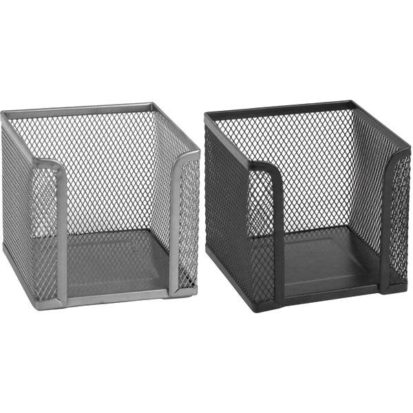 Cube paper holder Axent 2112-03-A, 100х100x100 mm, metal, silver