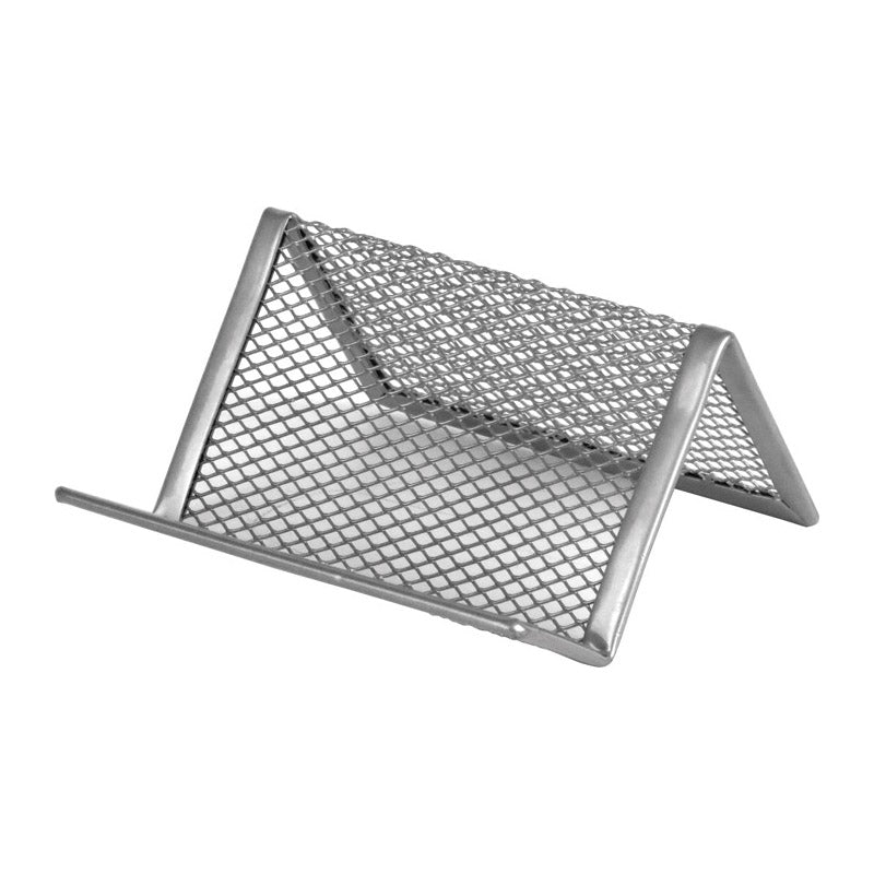 Metal name card holder Axent 2114-03-A, 95x80x60 mm, silver