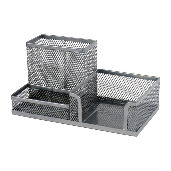 Metal desk organizer Axent 2116-03-A, 203x105x100 mm, silver