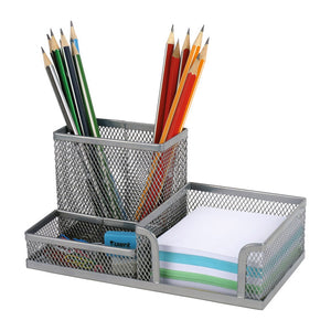 Metal desk organizer Axent 2116-03-A, 203x105x100 mm, silver