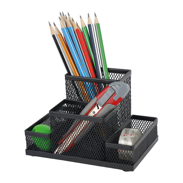 Metal desk organizer Axent 2117-01-A, 155x103x100 mm, black
