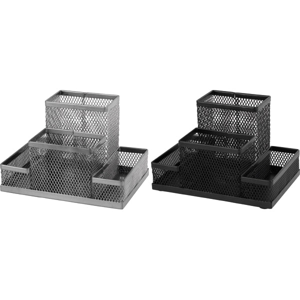 Metal desk organizer Axent 2117-03-A, 155x103x100 mm, silver