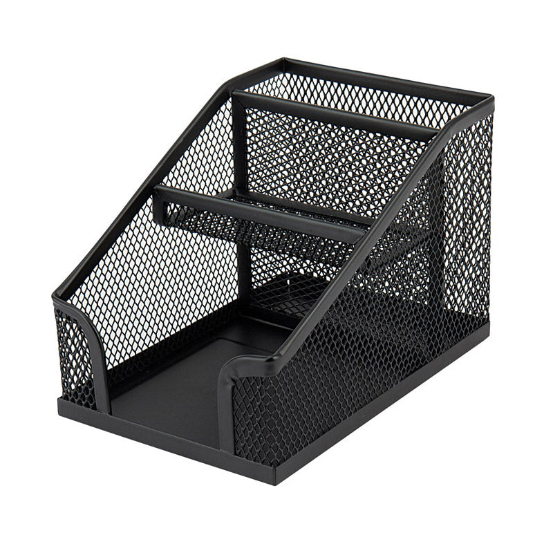 Metal desk organizer Axent 2118-01-A, 100x143x100 mm, black