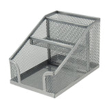 Przybornik na biurko Axent 2118-03-A, 100x143x100mm, metalowy, srebrny