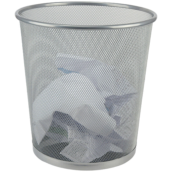 Kosz na papier Axent 2119-03-A, 260x280mm, metalowy, srebrny