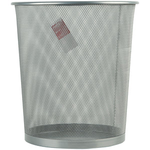 Kosz na papier Axent 2119-03-A, 260x280mm, metalowy, srebrny