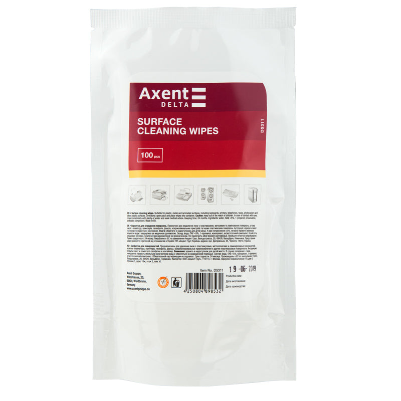 Surface-cleaning wipes Delta D5311, refill 100 pcs.