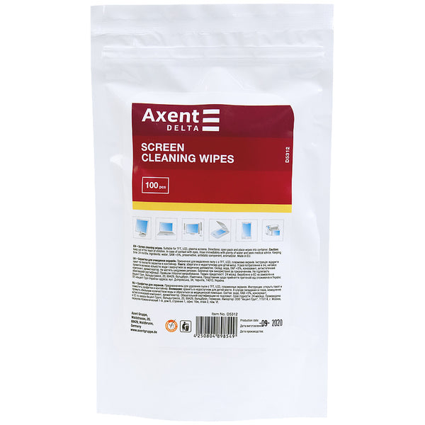 Screen-cleaning wipes Delta D5312, refill, 100 pcs.