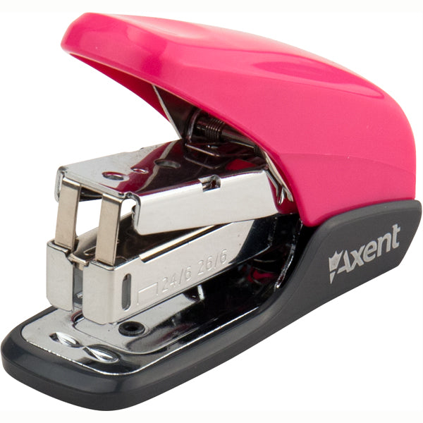 Stapler Axent Shell PS 4841-10-A, plastic, №24/6, 20 sheets, pink