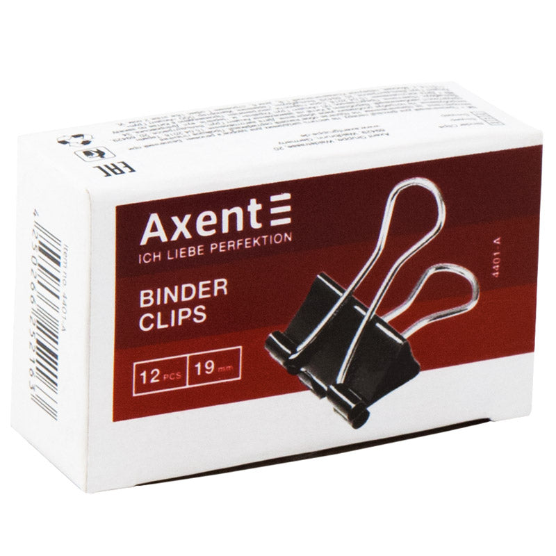 Binder clip Axent 4401-A, 19 mm