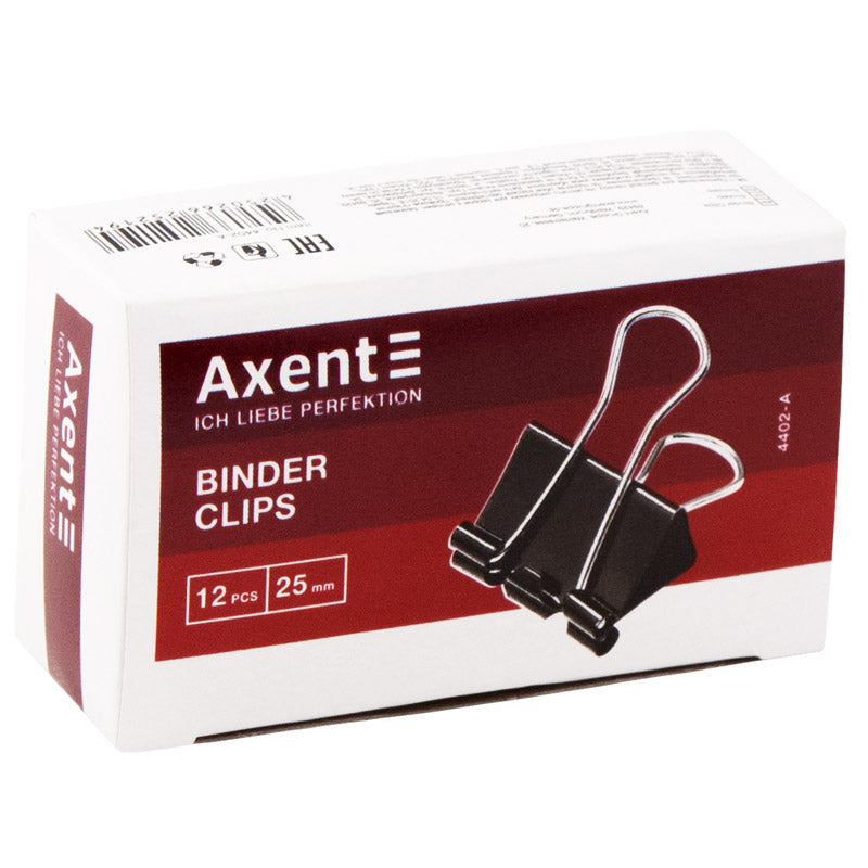 Binder clip Axent 4402-A, 25 mm, 12 pcs.