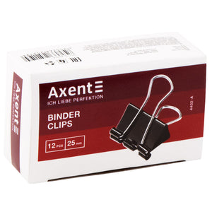 Binder clip Axent 4402-A, 25 mm, 12 pcs.