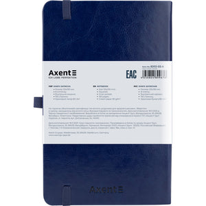 Notebook Axent Partner Lux 8202-02-A, 125*195 mm, 96 sheets, squared paper, dark blue
