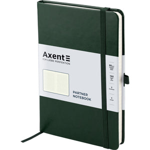 Notebook Axent Partner Lux 8202-04-A, 125*195 mm, 96 sheets, squared paper, green