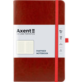 Notebook Axent Partner Lux 8202-05-A, 125*195 mm, 96 sheets, squared paper, dark red